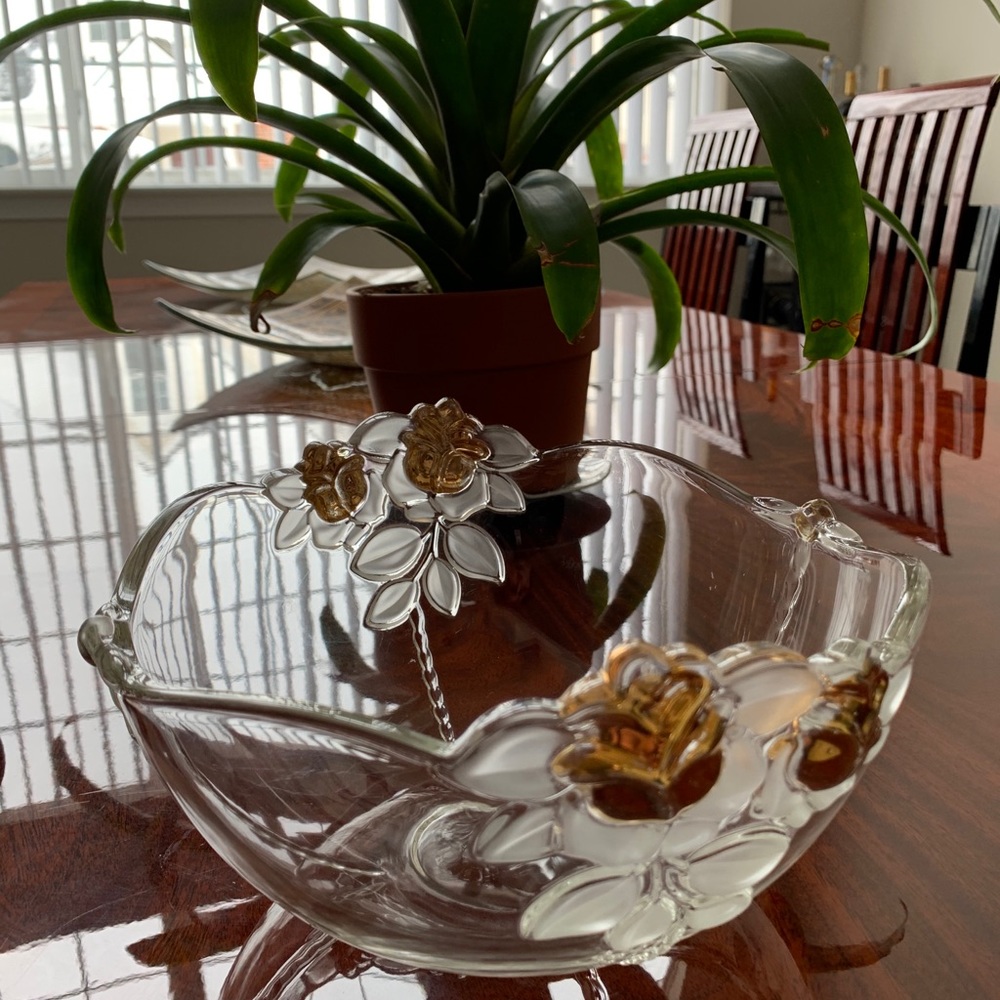 Chrystal salad/ fruit vase